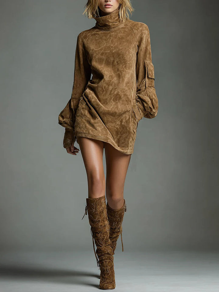 Devrenne™ | Vintage Turtleneck Mini Dress