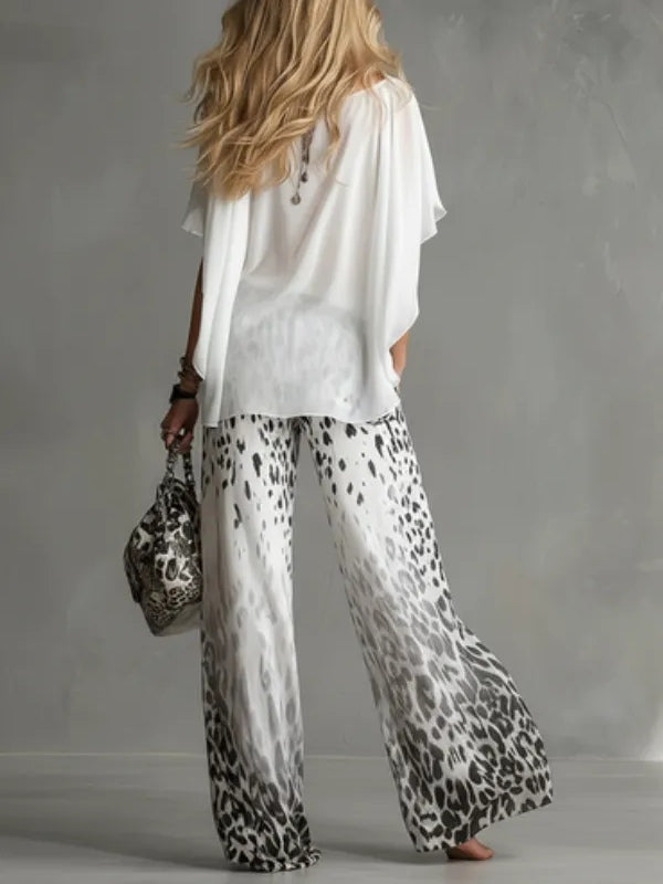 PENELOPE | COMPLETE BOHO CHIC WITH TOP AND ANIMAL PRINT TROUSERS