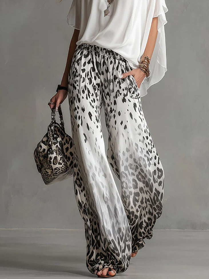 PENELOPE | COMPLETE BOHO CHIC WITH TOP AND ANIMAL PRINT TROUSERS