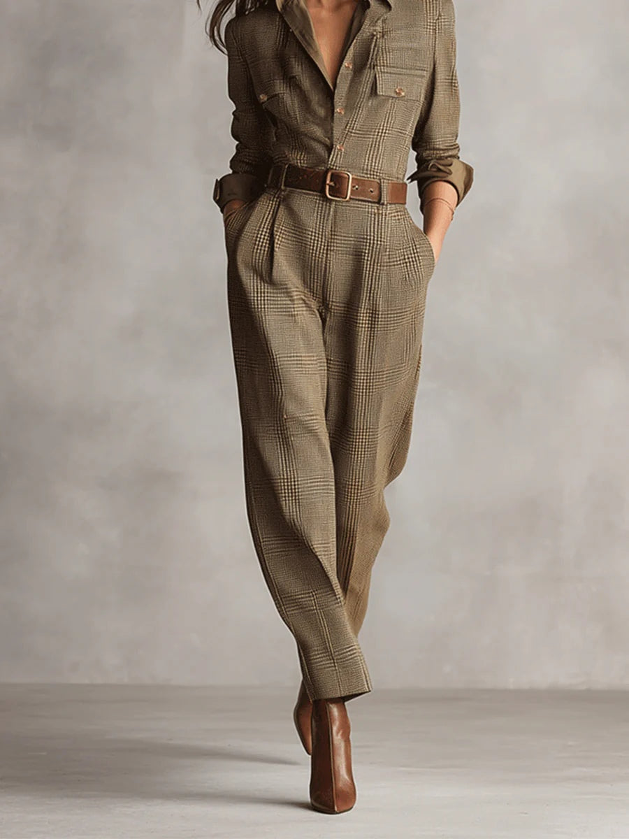 Leontyne™ | Plaid Utility Jumpsuit