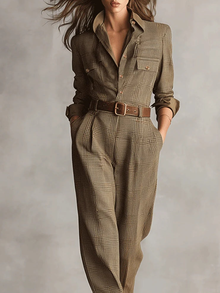 Leontyne™ | Plaid Utility Jumpsuit