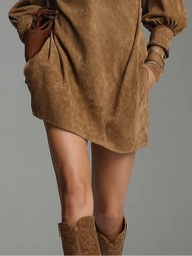 Suzette™ | Zip-Neck Mini Dress