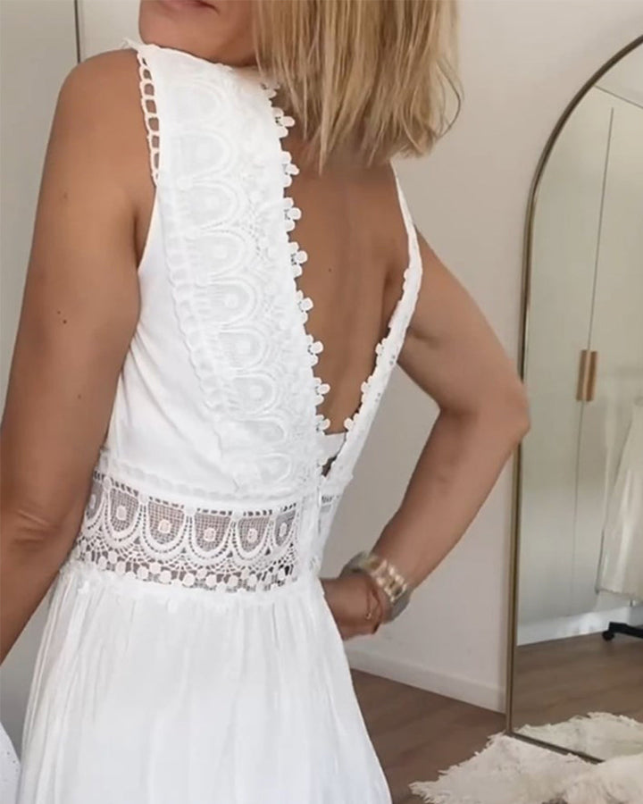 Circe - Lace Cami Dress with V-Neck