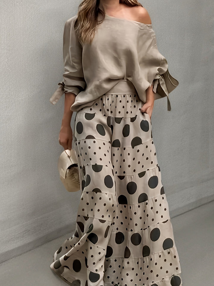 Delphine | Off-Shoulder Polka Dot Co-ord