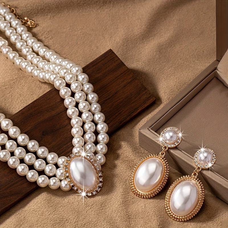 Classic Pearl Strand Jewellery Set
