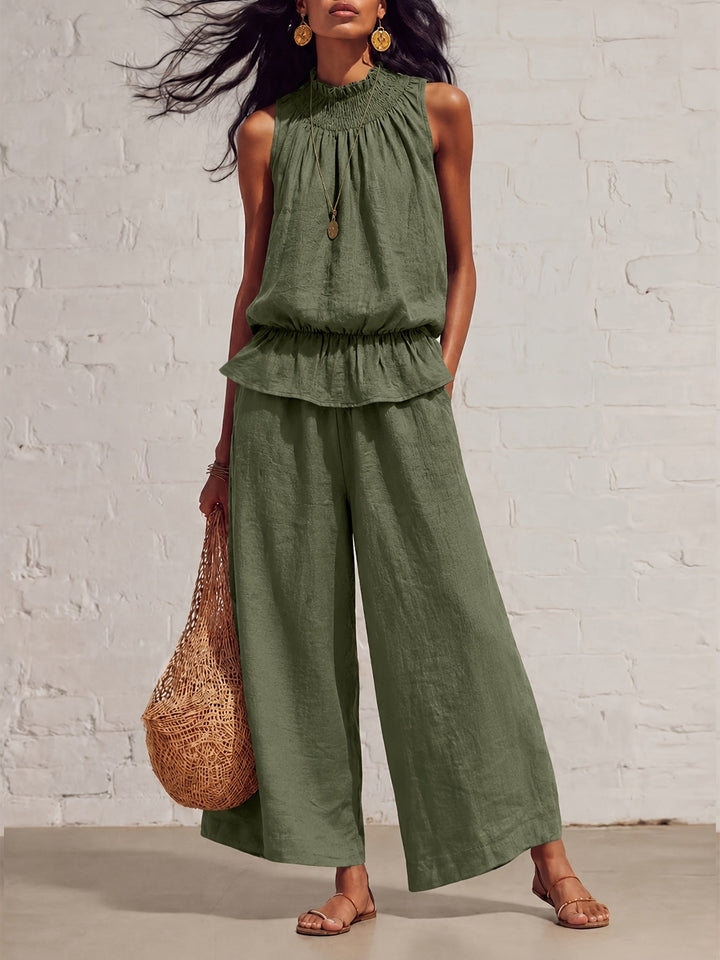 Rosario | Smocked Wide Leg Two-Piece Set