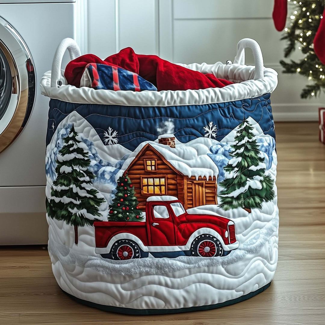 Alpine Christmas Truck Laundry Basket