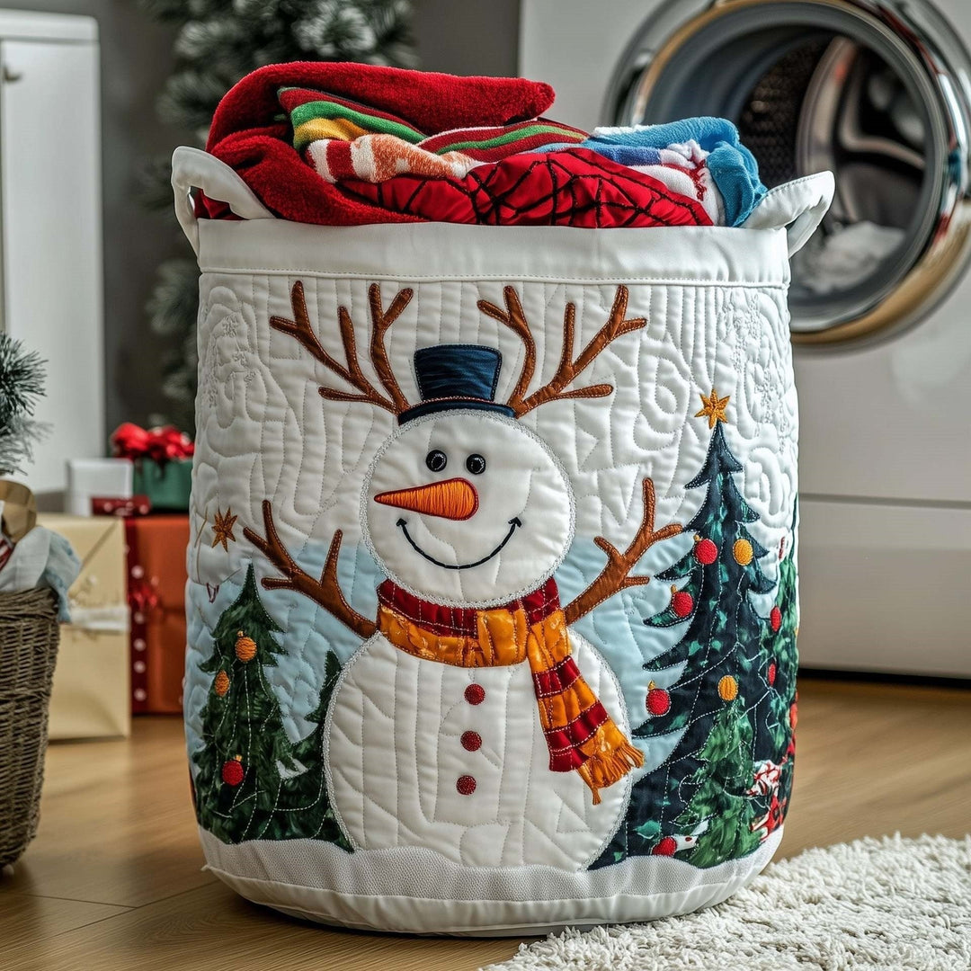 Antler Snowman Laundry Basket