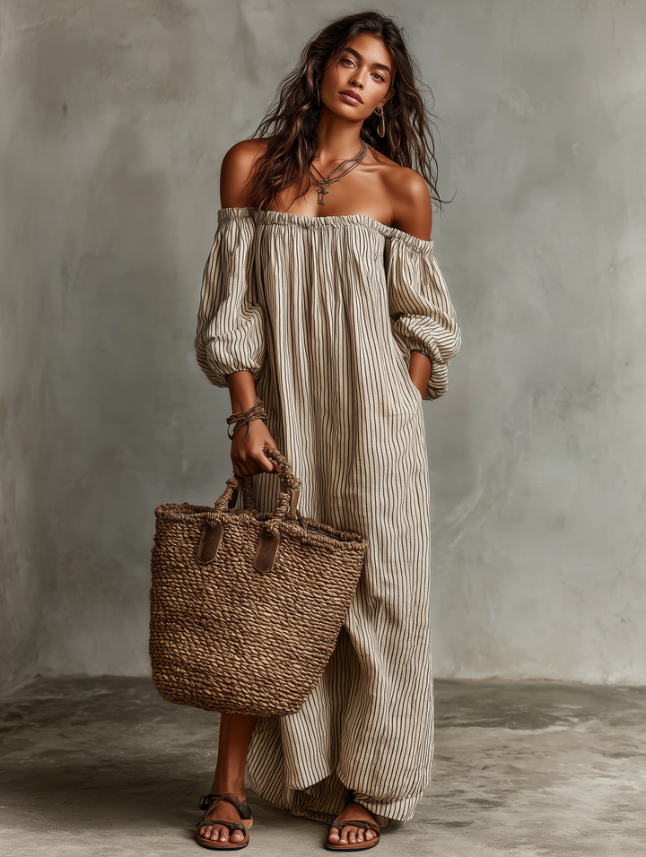 Carmen | Long Off-the-Shoulder Maxi Dress