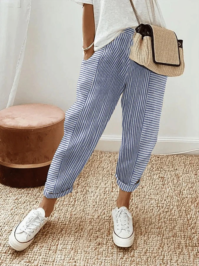 Jennifer – Classic Striped Trousers