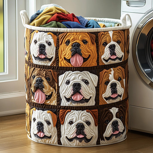 Bulldog Buddy Laundry Basket