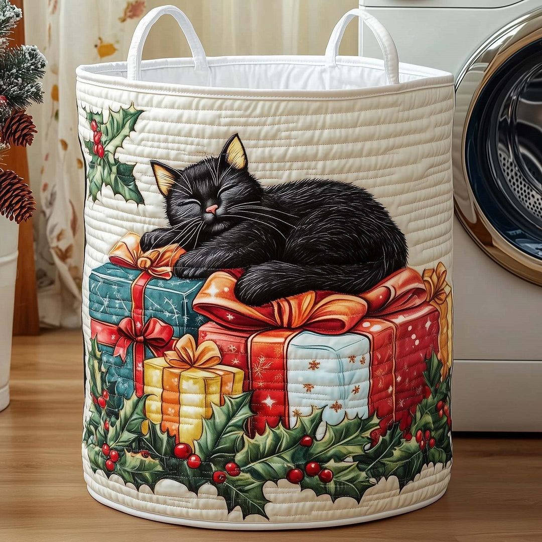 Christmas Catnap Laundry Basket