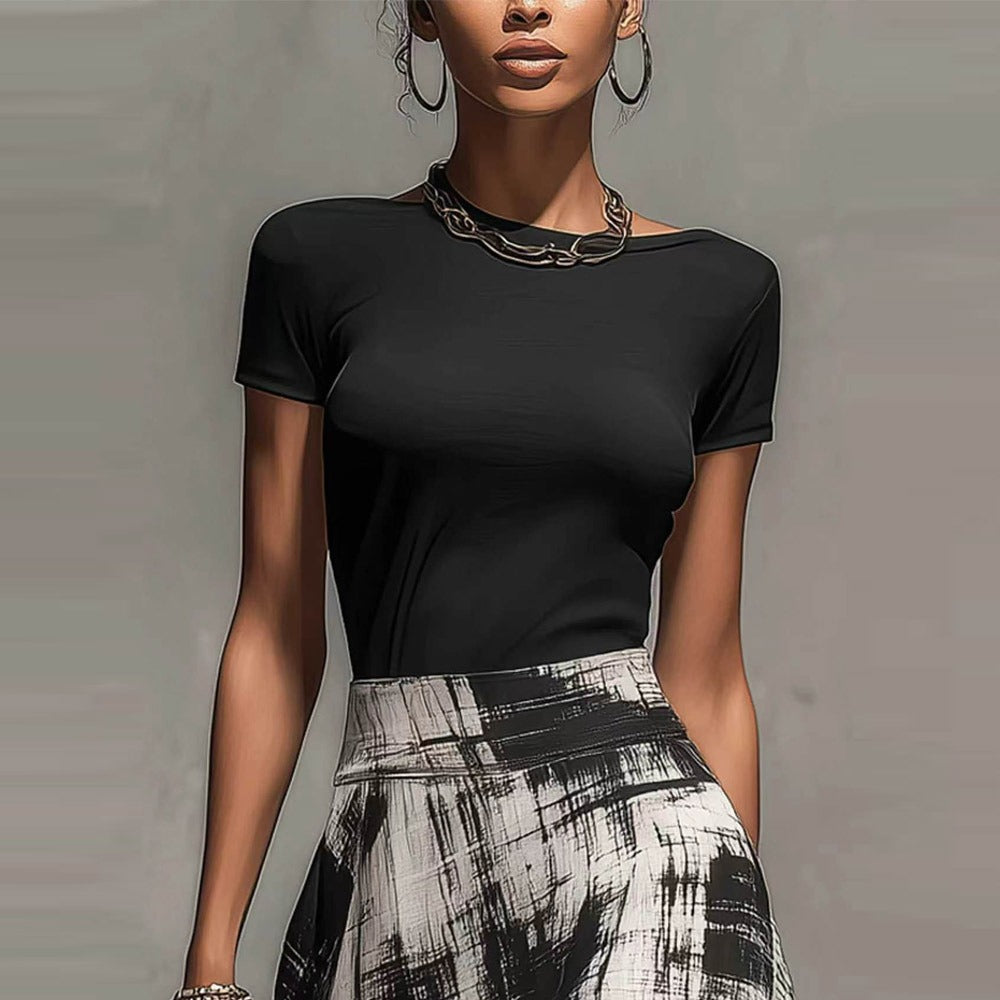 GIORGIA | COMPLETE TOP AND LONG SKIRT WITH ABSTRACT PRINT