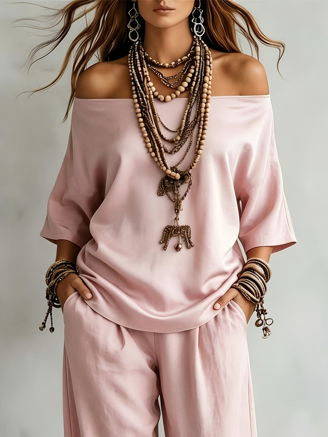 Romy | Bohemian Off-Shoulder Co-ord