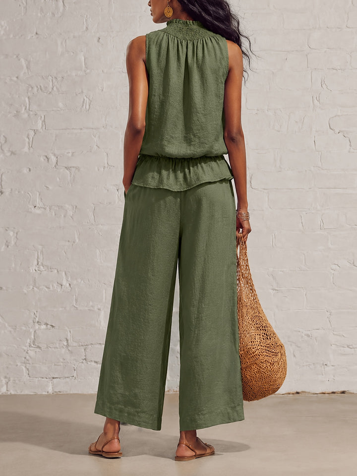 Rosario | Smocked Wide Leg Two-Piece Set