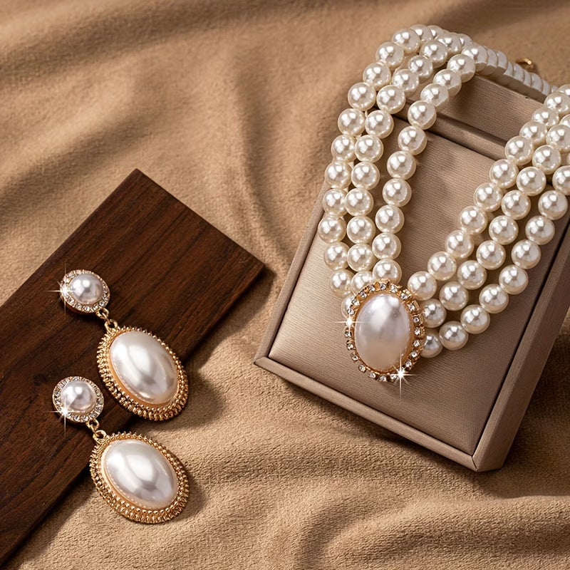 Classic Pearl Strand Jewellery Set