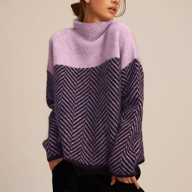 Isabelle | Trendy Sweater with High Neck