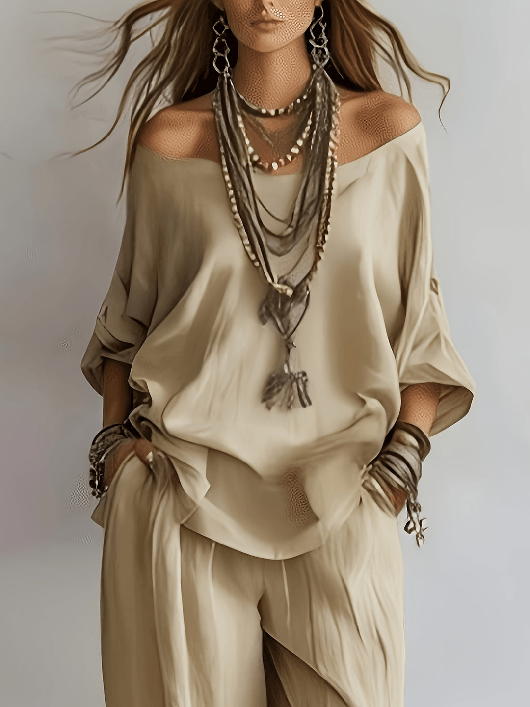 Romy | Bohemian Off-Shoulder Co-ord