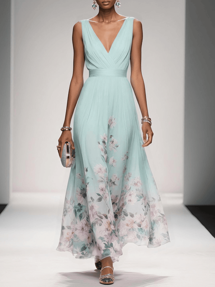 Gleamond | Floral Maxi Dress