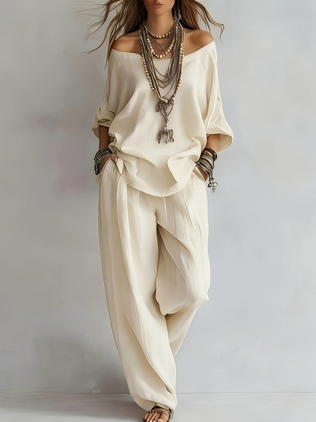 Romy | Bohemian Off-Shoulder Co-ord