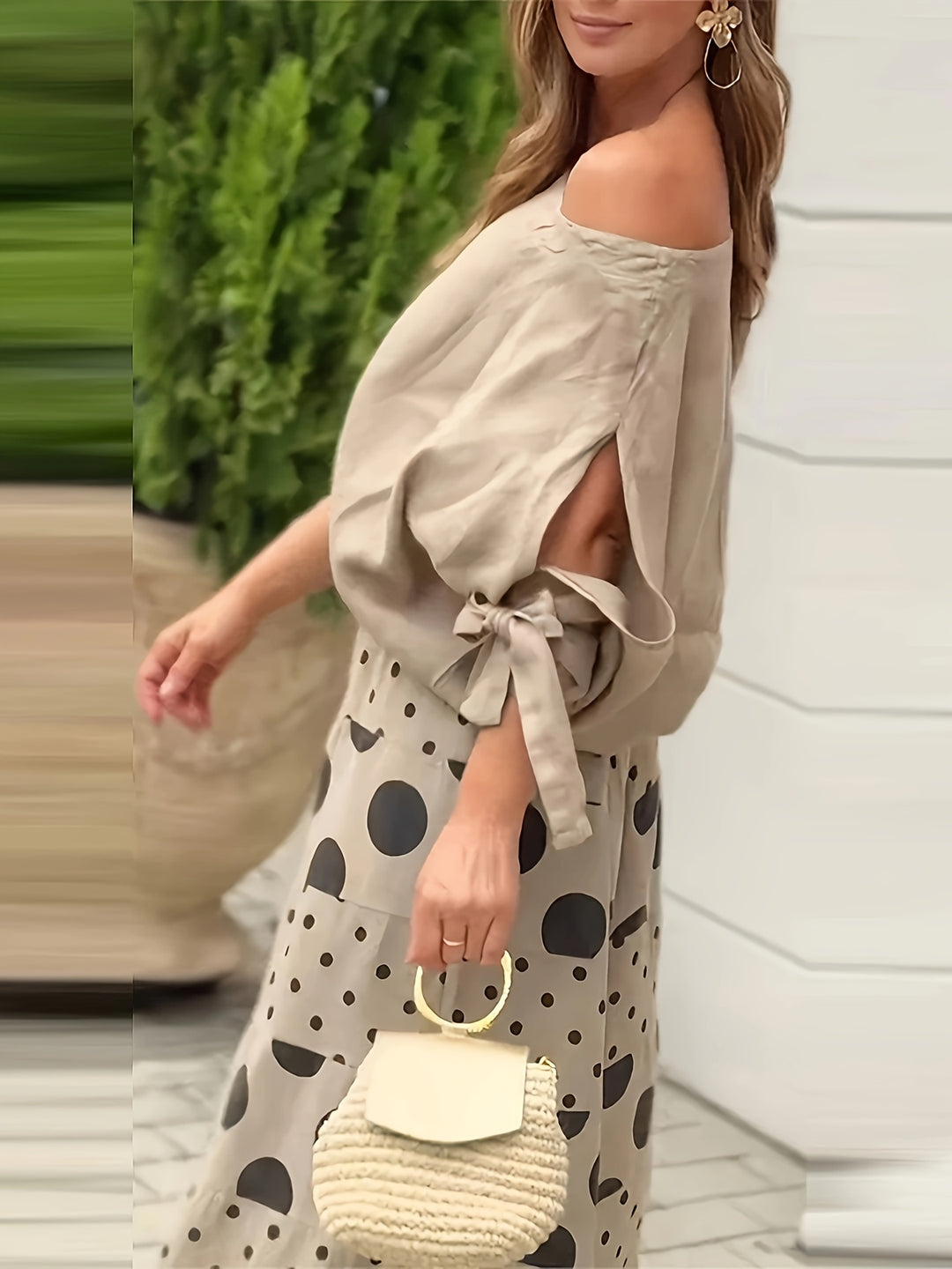 Delphine | Off-Shoulder Polka Dot Co-ord