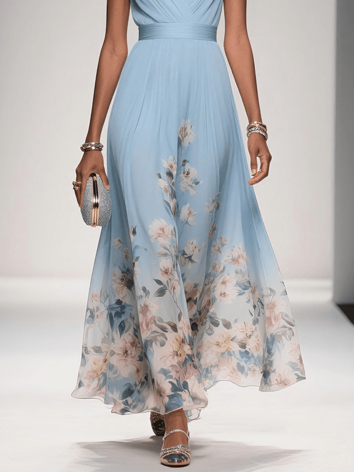 Gleamond | Floral Maxi Dress