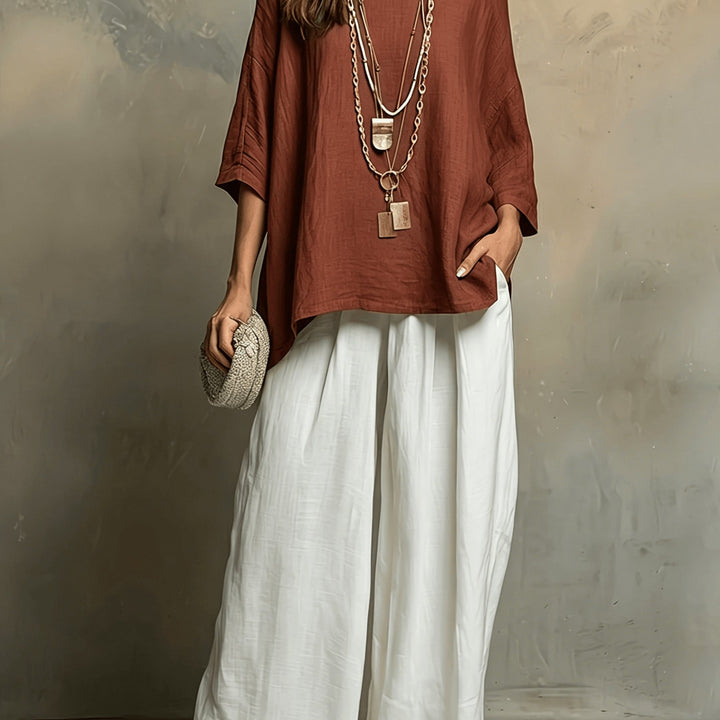 Talia | Colour-Block Wide-Leg Co-ord