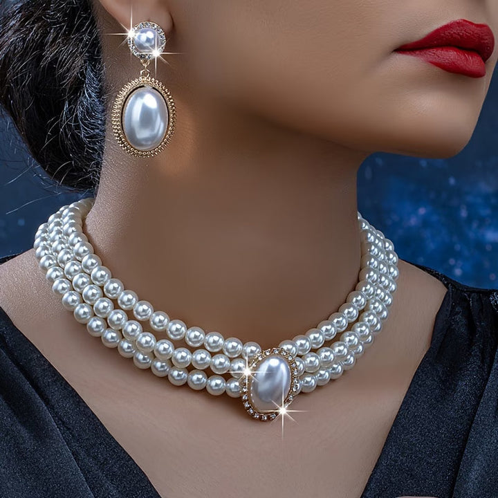 Classic Pearl Strand Jewellery Set