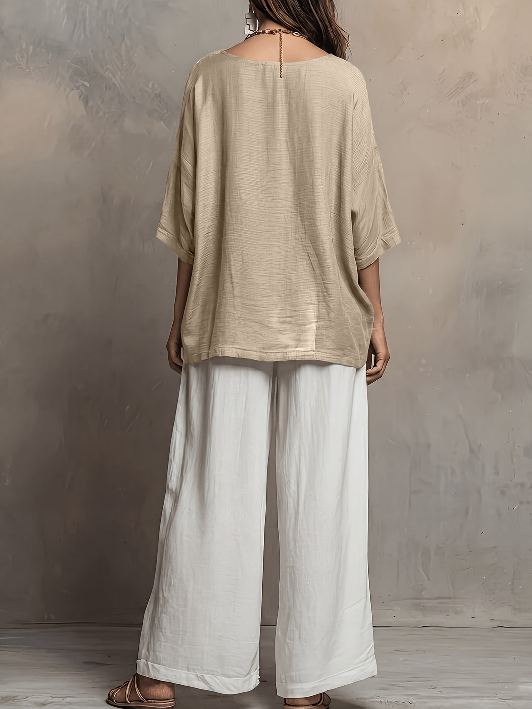 Talia | Colour-Block Wide-Leg Co-ord