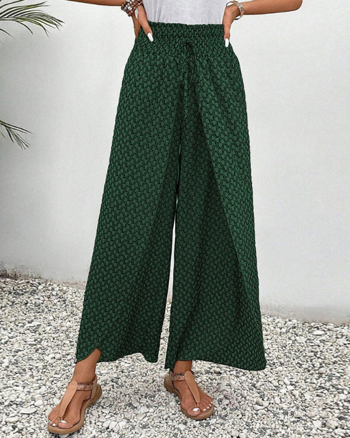 Catherine – Smocked Wide Leg Trousers