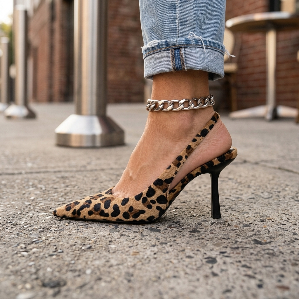 Margherita | D'Orsay Leopard Print Court Shoe