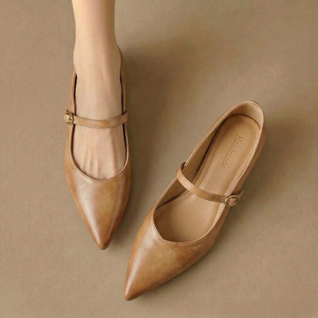 Luna | Mary Jane Mules with Pointed Toe