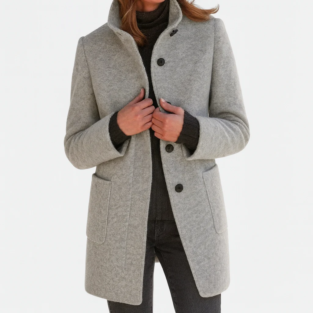 Victoria | Comfortable Ladies' Coat with High Collar