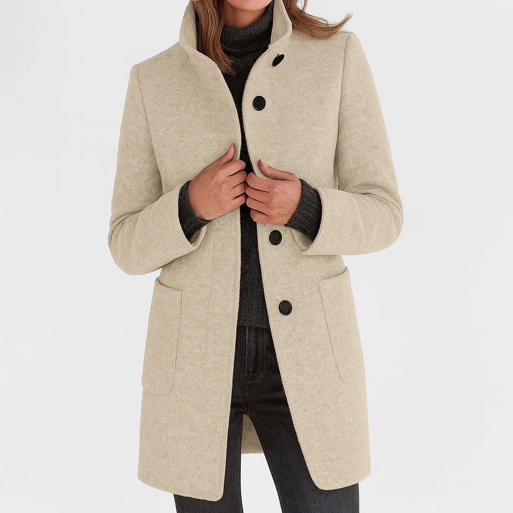 Victoria | Comfortable Ladies' Coat with High Collar