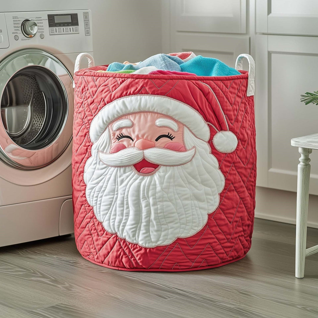 Jolly Santa Smile Laundry Basket