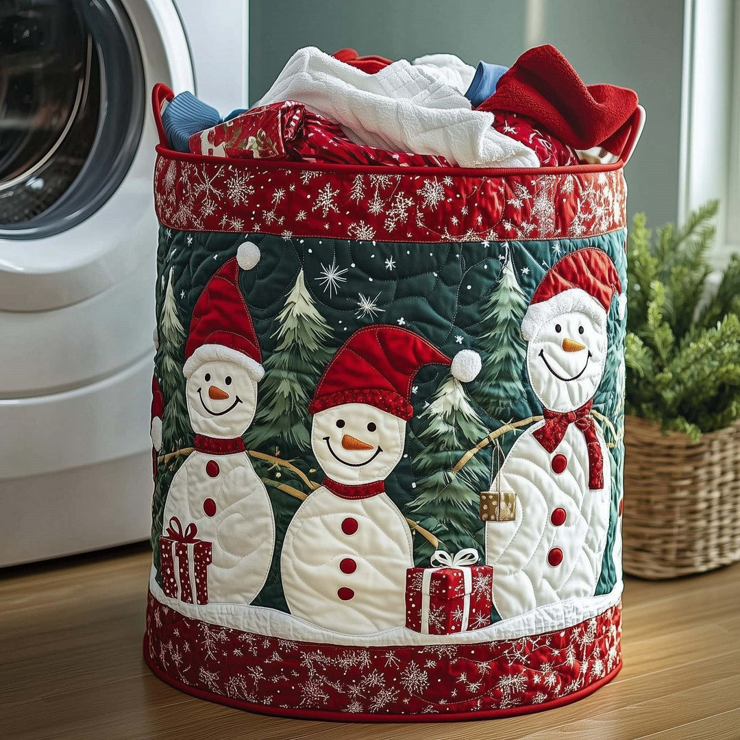 Merry Snowman Trio Laundry Basket