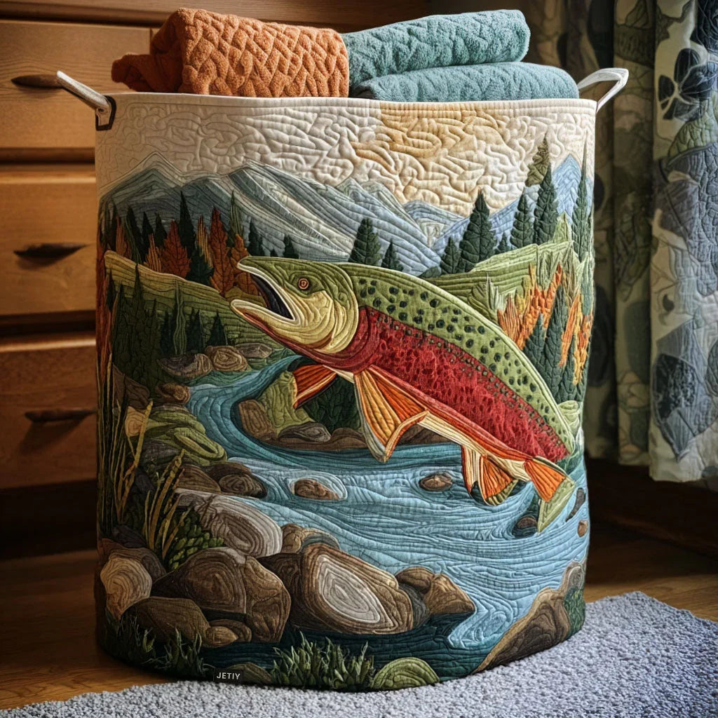 Mountain River Trout Laundry Basket