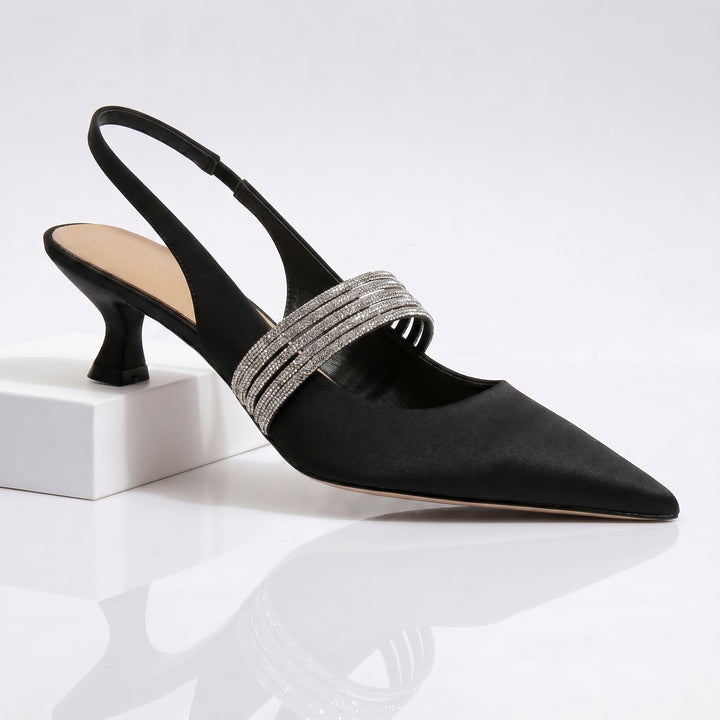 Ginevra | Kitten Heel with Crystals