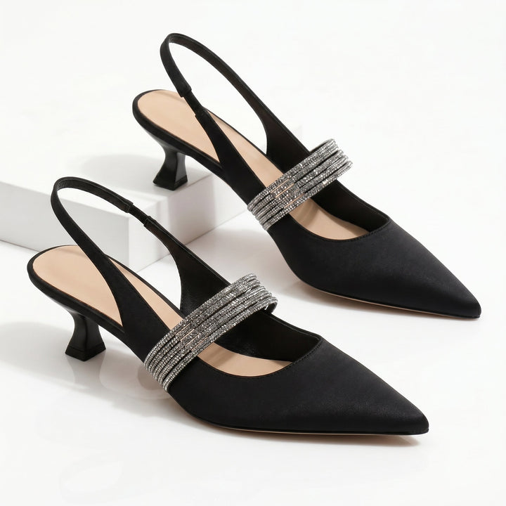 Ginevra | Kitten Heel with Crystals
