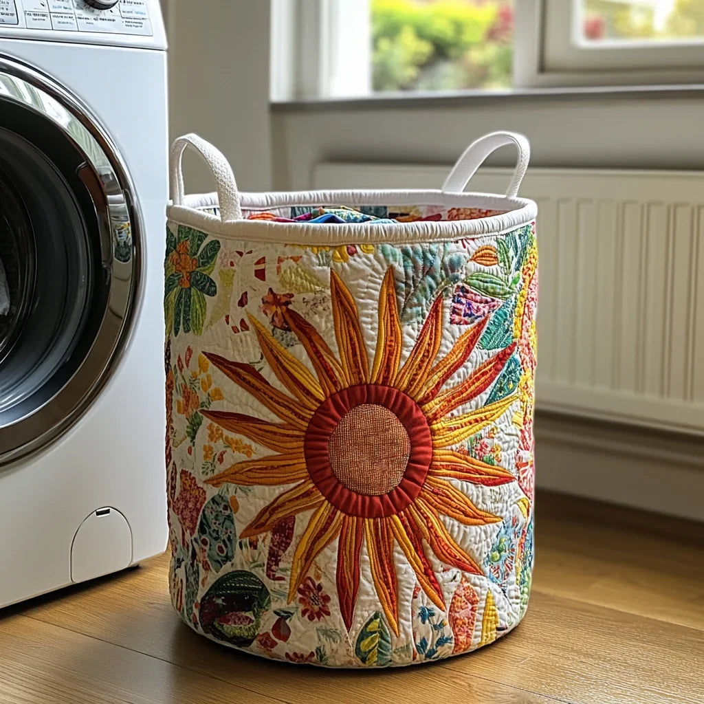 Patchwork Sunburst Laundry Basket
