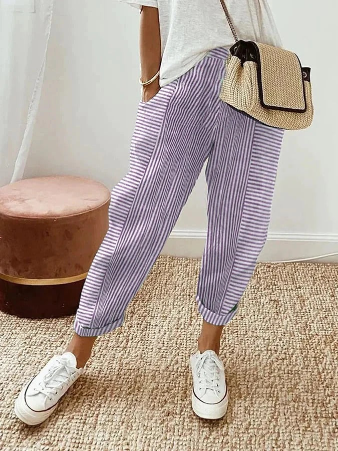 Jennifer – Classic Striped Trousers