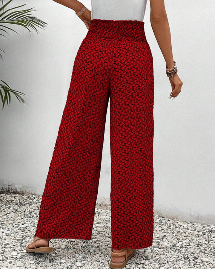 Catherine – Smocked Wide Leg Trousers