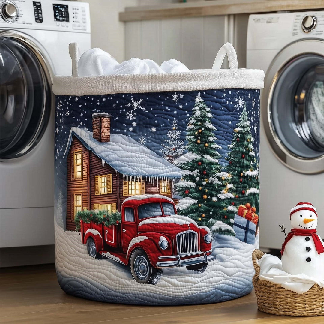 Snowy Lodge Pickup Laundry Basket