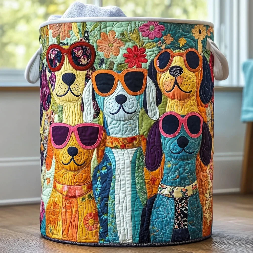 Sunny Shades Dogs Laundry Basket