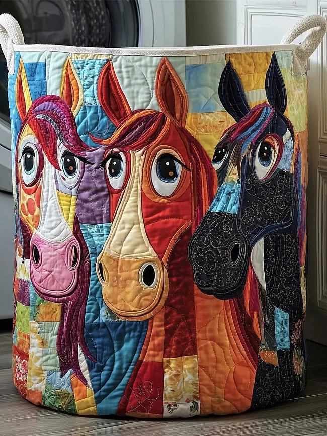 Whimsical Horse Laundry Basket