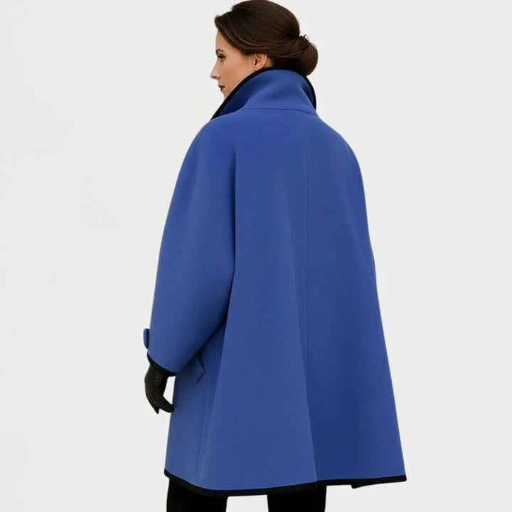 Winifred | Oversized Contrast-Trim Coat
